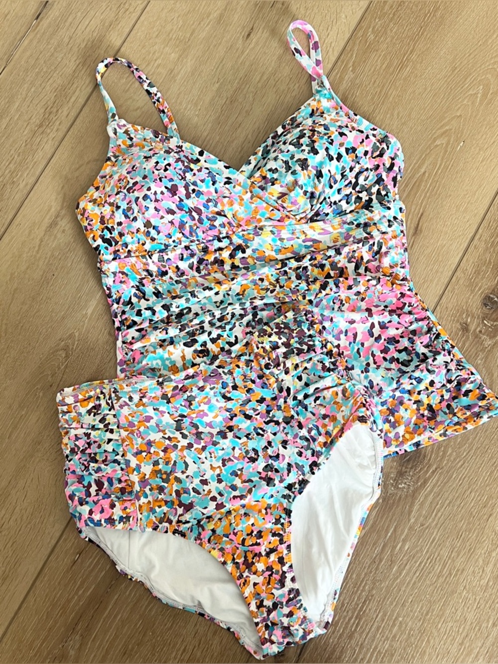 Anne Cole Tankini Top And Bottom Colorful Size S